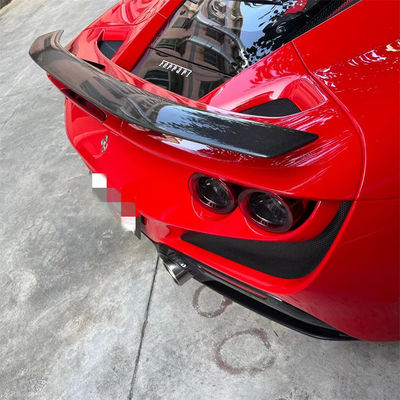 Untuk Ferrari F8 Carbon Fiber Spoiler F8 Upgraded Novi Style Carbon Fiber Tail Spoiler