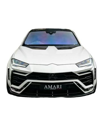 1016 Style Lamborghini Body Kit Urus Carbon Fiber Front Lip Diffuser Spoiler Hood Putih
