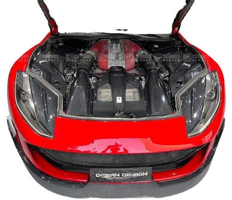 Bagian Otomotif untuk Ferrari 812 Interior Serat Karbon 812 Penjaga Klep Mesin Serat Karbon