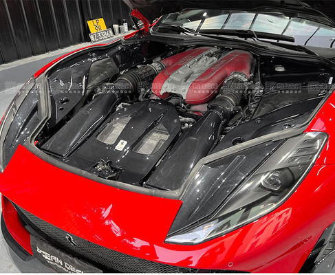Bagian Otomotif untuk Ferrari 812 Interior Serat Karbon 812 Penjaga Klep Mesin Serat Karbon