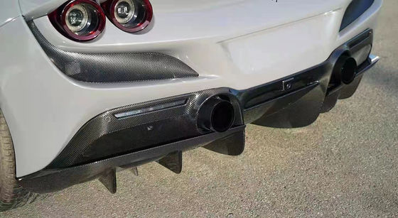 Auto Parts ForFerrari F8 Carbon Fiber Body Kit F8 Upgrade Novi Style Diffuser Diffuser Serat Karbon