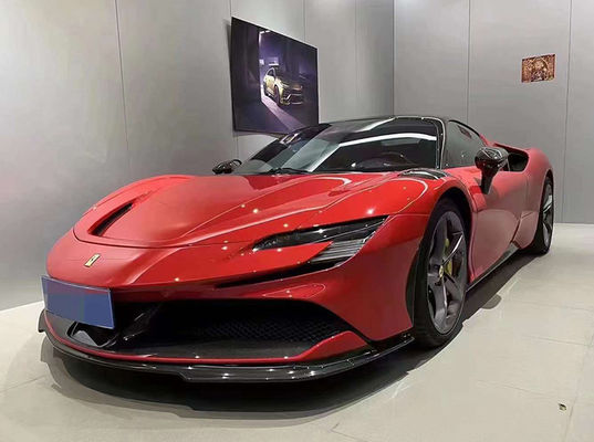 Untuk Ferrari SF90 Fiber Karbon Kering Body Kit SF90 RH Style Karbon Fiber Front Lip Diffuser Spoiler Side Skirt Body Kit