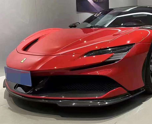Untuk Ferrari SF90 Fiber Karbon Kering Body Kit SF90 RH Style Karbon Fiber Front Lip Diffuser Spoiler Side Skirt Body Kit