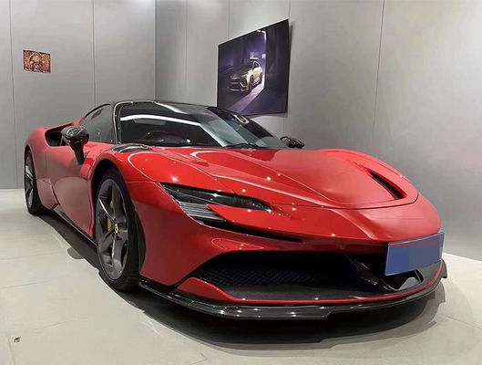 Untuk Ferrari SF90 Fiber Karbon Kering Body Kit SF90 RH Style Karbon Fiber Front Lip Diffuser Spoiler Side Skirt Body Kit