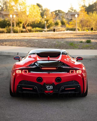 Untuk Ferrari SF90 Carbon Fiber Body Kit SF90 Upgrade RYFT Style Jump Down Front Lip Diffuser Spoiler Body Kit