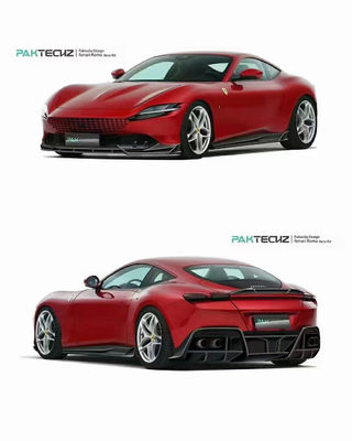 Serat Karbon Kering untuk Ferrari ROMA Serat Karbon Body KitROMA Serat Karbon Front Lip Diffuser Spoiler Hood Grill Body Kit