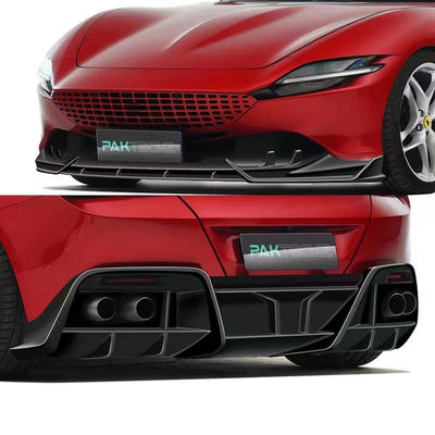 Serat Karbon Kering untuk Ferrari ROMA Serat Karbon Body KitROMA Serat Karbon Front Lip Diffuser Spoiler Hood Grill Body Kit