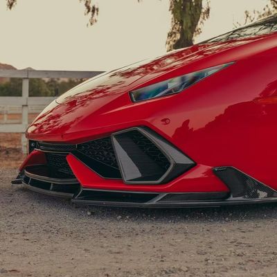 Ganti Lamborghini Universal Wide Body Kits LP610 Huracan Evo Body Kit Asupan udara bibir depan