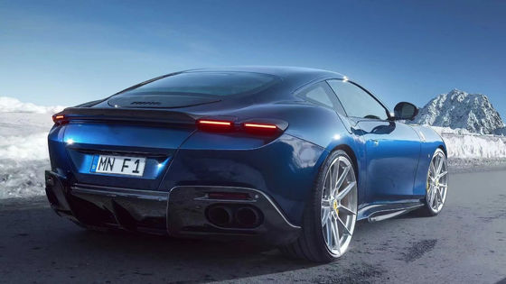 Untuk Ferrari Roma Carbon Fiber Body Kit Roma Upgrades Novit Style Carbon Fiber Front Lip Diffuser Spoiler Side Skirt Body Kit