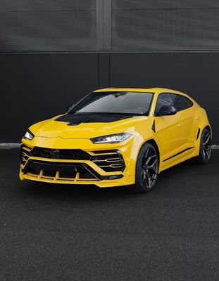 Yellow Lamborghini Urus Body Kit Karbon Fiber Lip Depan Mobil Mewah Diffuser Widebody Kit