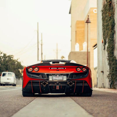 240 X 80 X 50mm Ferrari Body Kit KEYV Gaya Bagian Depan Splitter Diffuser Serat Karbon