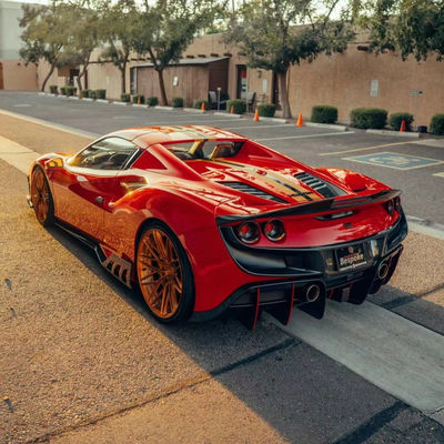 240 X 80 X 50mm Ferrari Body Kit KEYV Gaya Bagian Depan Splitter Diffuser Serat Karbon