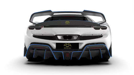296GTB Ferrari Kit Car Body 2021 Serat Karbon Kering Lip Depan Mobil Depan Bumper Diffuser