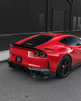 1016 Ferrari Body Kit 812 190mm Carbon Fiber depan bumper diffuser Spoiler