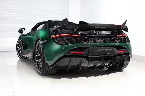 Carbon Fiber Carbon Fiber Body Kit untuk McLaren 720S 720 Upgraded TOPCAR Style Bagian Depan Sekop Belakang Diffuser Spoiler Cover