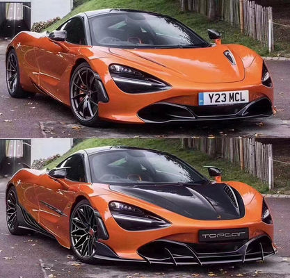 Carbon Fiber Carbon Fiber Body Kit untuk McLaren 720S 720 Upgraded TOPCAR Style Bagian Depan Sekop Belakang Diffuser Spoiler Cover
