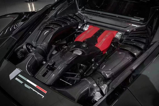 488 Ferrari Body Kit Garing Carbon Fiber Engine Shield OEM Kap Minyak Serat Karbon