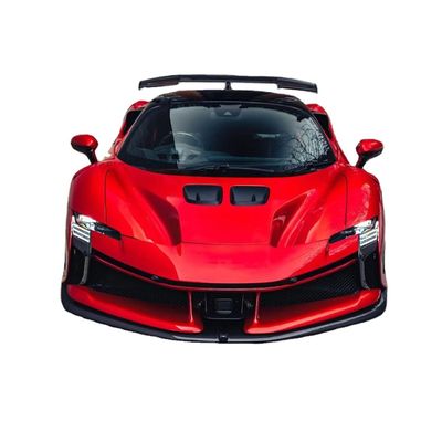 SF90FXX Ferrari SF90 Body Kit Depan Dan Belakang Mobil Bumper Sisi Rok Hood Lampu Belakang