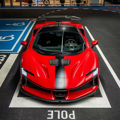 SF90FXX Ferrari SF90 Body Kit Depan Dan Belakang Mobil Bumper Sisi Rok Hood Lampu Belakang