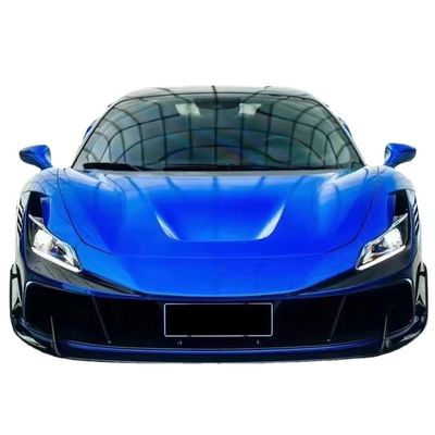 Blue F8 Ferrari Body Kit F8 MSY Style Front Bumper Lip Body Kit Spoiler Side Skirt