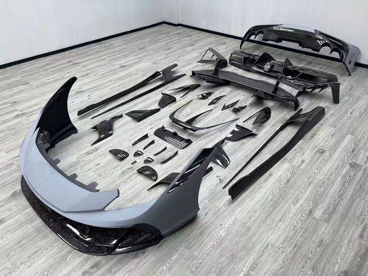 Blue F8 Ferrari Body Kit F8 MSY Style Front Bumper Lip Body Kit Spoiler Side Skirt