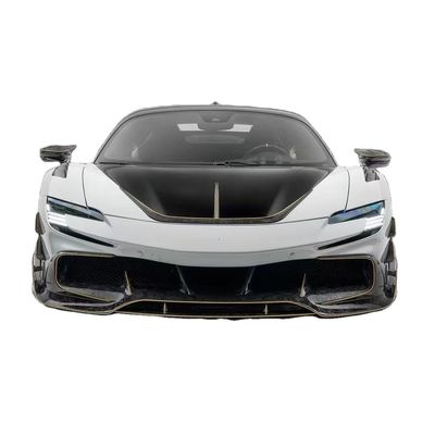SF90 Ferrari Body Kit MSY Gaya Karbon Serat Belakang Bumper Lip Spoiler Side Skirt