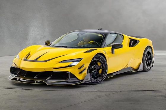 SF90 Ferrari Body Kit MSY Gaya Karbon Serat Belakang Bumper Lip Spoiler Side Skirt