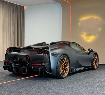 Ferrari SF90 Karbon Fiber Body SF90 KY PP Plastic Diffuser Spoiler Side Skirt Body Kit