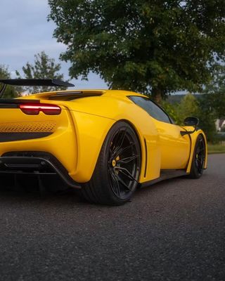 296 Ferrari Body Kit 2021 2022 Mobil Roda Lengkungan Depan Dan Belakang Bumper Spoiler