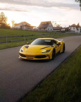 296 Ferrari Body Kit 2021 2022 Mobil Roda Lengkungan Depan Dan Belakang Bumper Spoiler