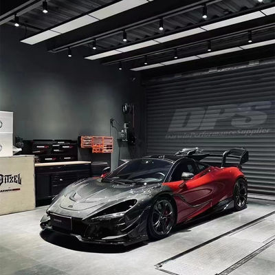 GTR Style 720s Wide Body Kit Mclaren Senna Body Kit Bagian Depan Bumper Serat Karbon