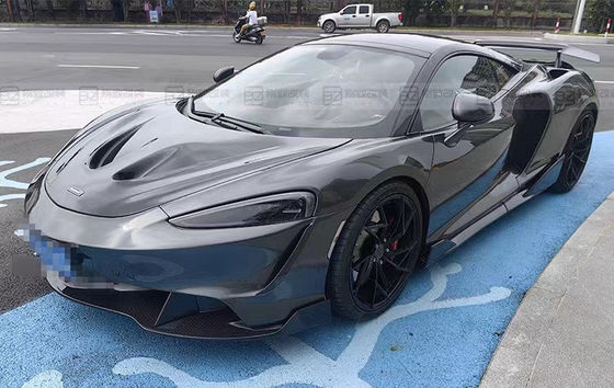 Plastik Hitam McLaren GT Body Kit Bumper Spoiler Sisi Skirt Hood
