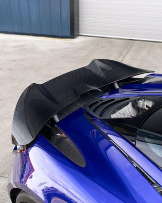 Blue 720s Wide Body Kit McLaren Serat Karbon Bagian Depan Lip Diffuser Spoiler Kit