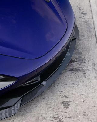 Blue 720s Wide Body Kit McLaren Serat Karbon Bagian Depan Lip Diffuser Spoiler Kit