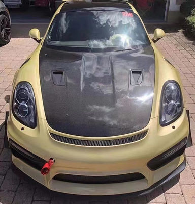 Produk Serat Karbon untuk Porsche 981 Boxster Kapsul Serat Karbon 981 Tutup Hatch Mesin Serat Karbon 2013-2015