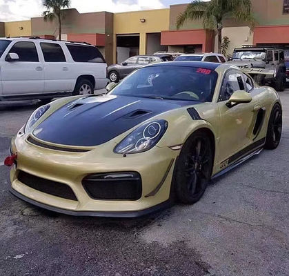 Produk Serat Karbon untuk Porsche 981 Boxster Kapsul Serat Karbon 981 Tutup Hatch Mesin Serat Karbon 2013-2015