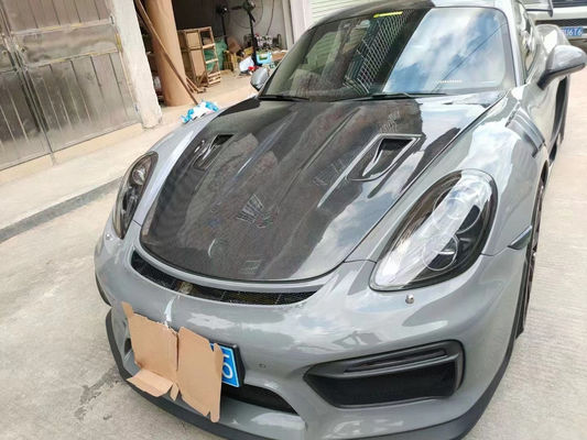 Produk Serat Karbon untuk Porsche 981 Boxster Kapsul Serat Karbon 981 Tutup Hatch Mesin Serat Karbon 2013-2015