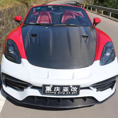 Penutup Serat Karbon Berkualitas Tinggi untuk Porsche 718 Boxster Penutup Mesin Serat Karbon Hatch 718 Upgrade GT4