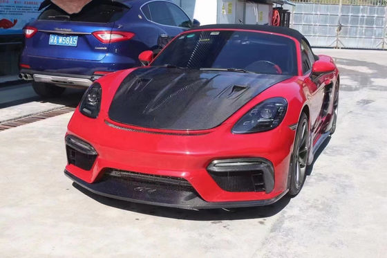 Penutup Serat Karbon Berkualitas Tinggi untuk Porsche 718 Boxster Penutup Mesin Serat Karbon Hatch 718 Upgrade GT4