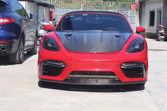 Penutup Serat Karbon Berkualitas Tinggi untuk Porsche 718 Boxster Penutup Mesin Serat Karbon Hatch 718 Upgrade GT4