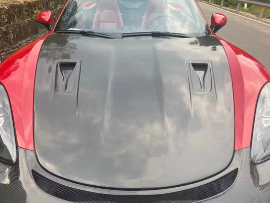 Penutup Serat Karbon Berkualitas Tinggi untuk Porsche 718 Boxster Penutup Mesin Serat Karbon Hatch 718 Upgrade GT4