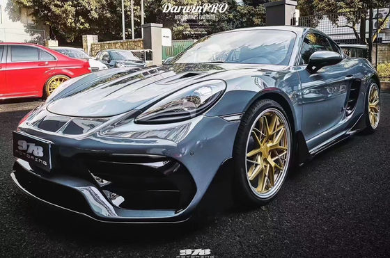 Produk baru untuk Porsche 718 Boxster Body Kit 718 Diperbarui gaya PD Depan dan Belakang Bumper Tuyere Spoilers