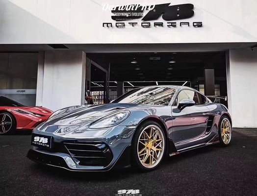 Produk baru untuk Porsche 718 Boxster Body Kit 718 Diperbarui gaya PD Depan dan Belakang Bumper Tuyere Spoilers