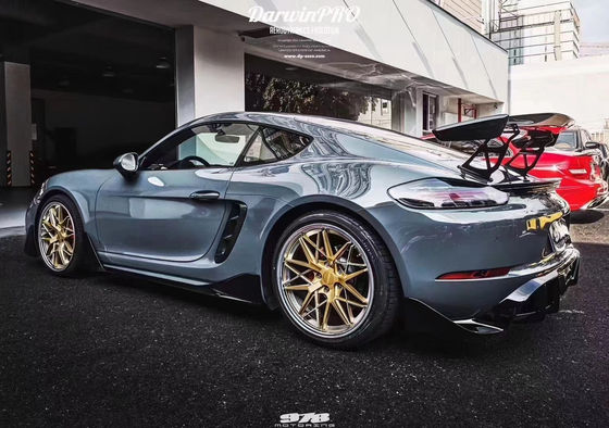 Produk baru untuk Porsche 718 Boxster Body Kit 718 Diperbarui gaya PD Depan dan Belakang Bumper Tuyere Spoilers