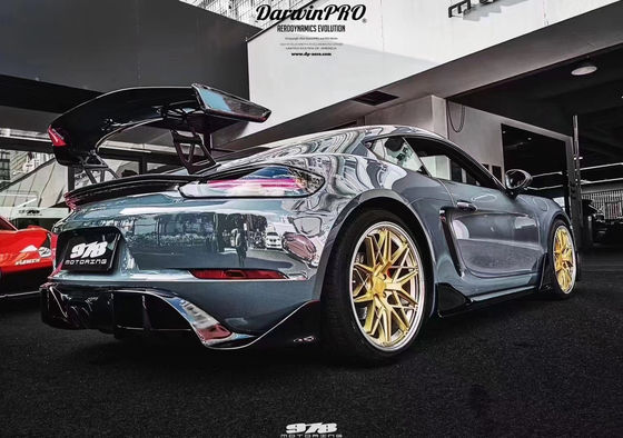 Produk baru untuk Porsche 718 Boxster Body Kit 718 Diperbarui gaya PD Depan dan Belakang Bumper Tuyere Spoilers
