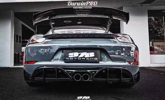 Produk baru untuk Porsche 718 Boxster Body Kit 718 Diperbarui gaya PD Depan dan Belakang Bumper Tuyere Spoilers