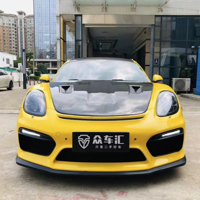 Produk Plastik PU untuk Porsche Boxster 981 Body Kit Boxster 981 Upgraded GT4 Spoiler Bumper Depan dan Belakang