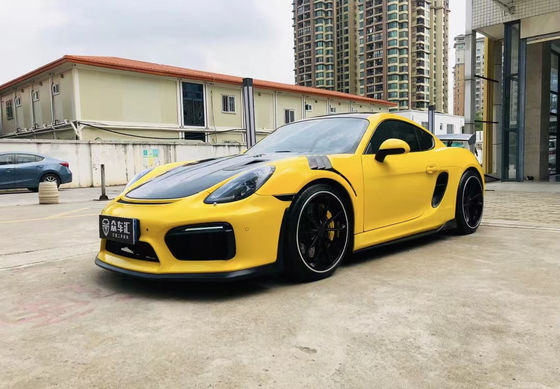 Produk Plastik PU untuk Porsche Boxster 981 Body Kit Boxster 981 Upgraded GT4 Spoiler Bumper Depan dan Belakang