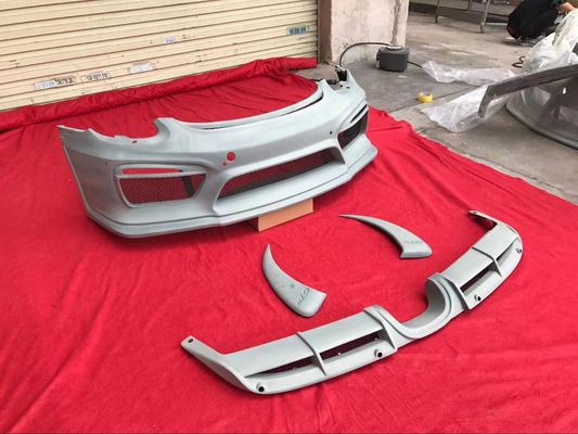 Produk Plastik PU untuk Porsche Boxster 981 Body Kit Boxster 981 Upgraded GT4 Spoiler Bumper Depan dan Belakang