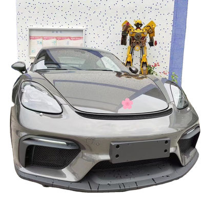 PP Plastic Material 718 Boxster Body Kit 718 Upgraded GT4 Style Bagian Depan dan Belakang Bumper Spoiler